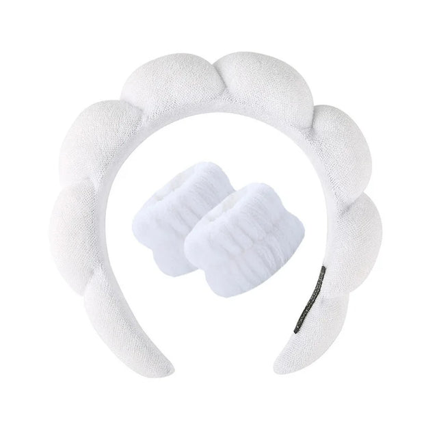 Luxury Spa Headband & Wristband Set