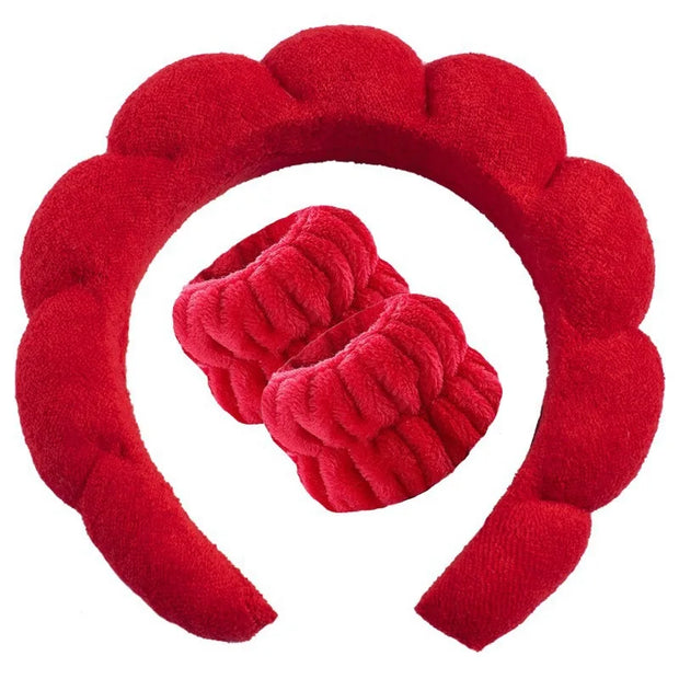 Luxury Spa Headband & Wristband Set