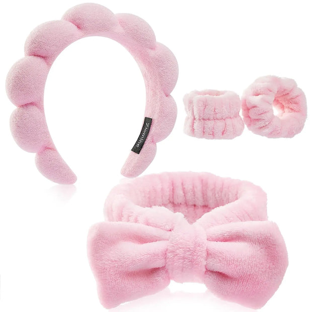 Luxury Spa Headband & Wristband Set