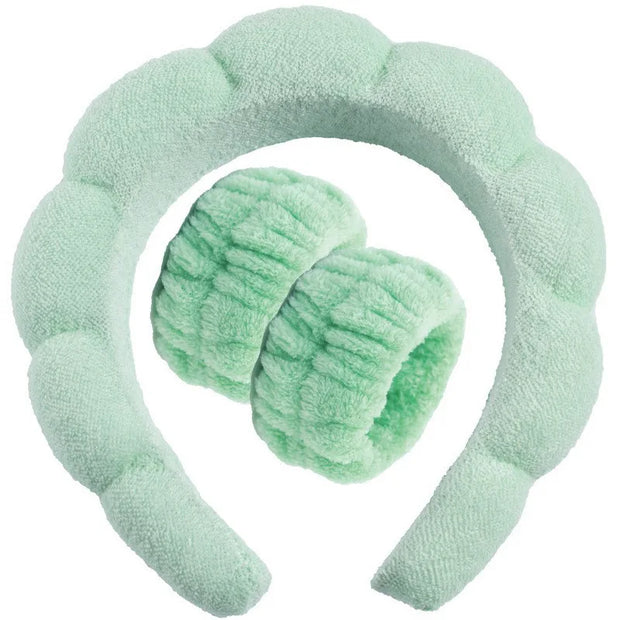 Luxury Spa Headband & Wristband Set