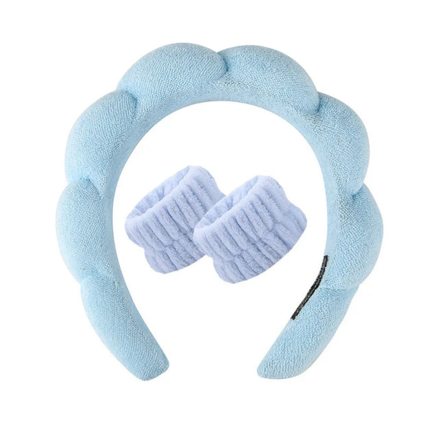 Luxury Spa Headband & Wristband Set
