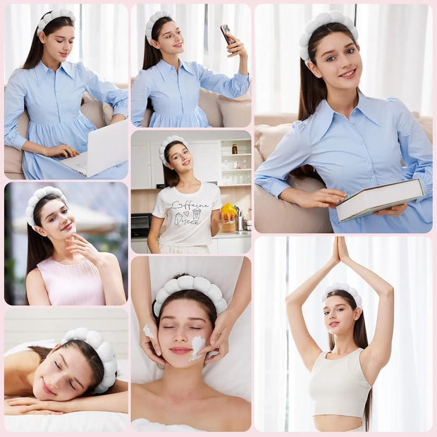 Luxury Spa Headband & Wristband Set